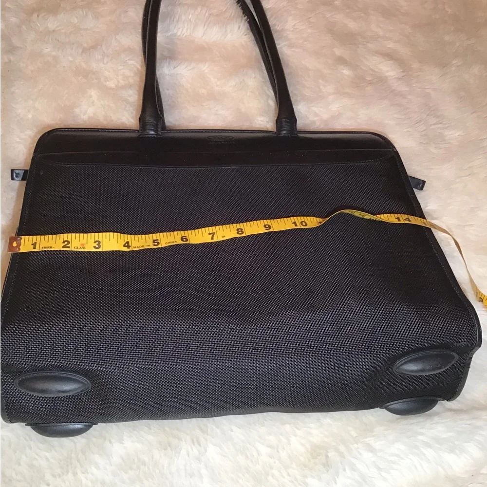 Bric’s black nylon/leather laptop shoulder bag